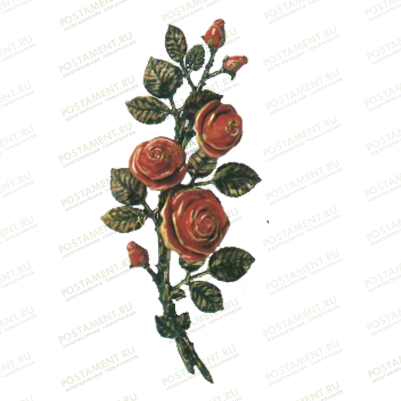 Розочка на памятник из бронзы 82042