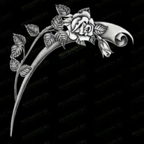 Виньетка с розой 96054