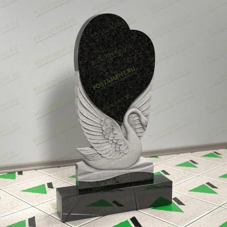 Памятник с лебедем на могилу 12910