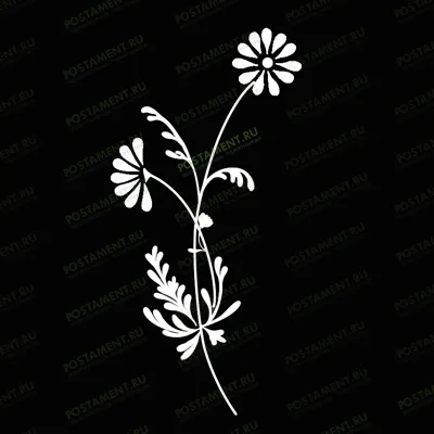 Виньетка-цветок на гранитный памятник 96028