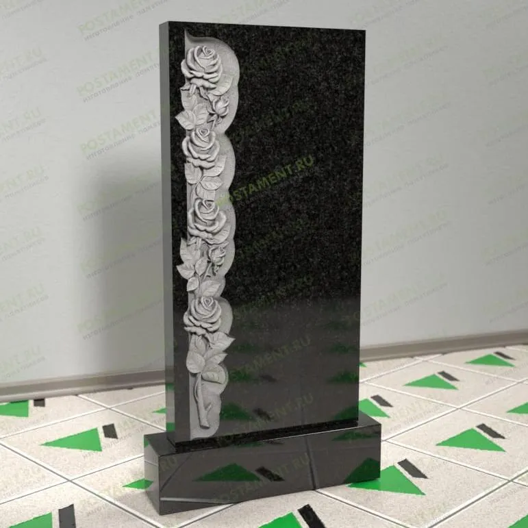 Памятник с цветами 12637