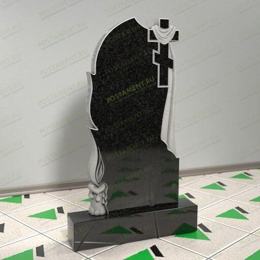 Памятник со свечой и крестом на могилу