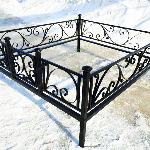 Кованая ограда на могилу 34003