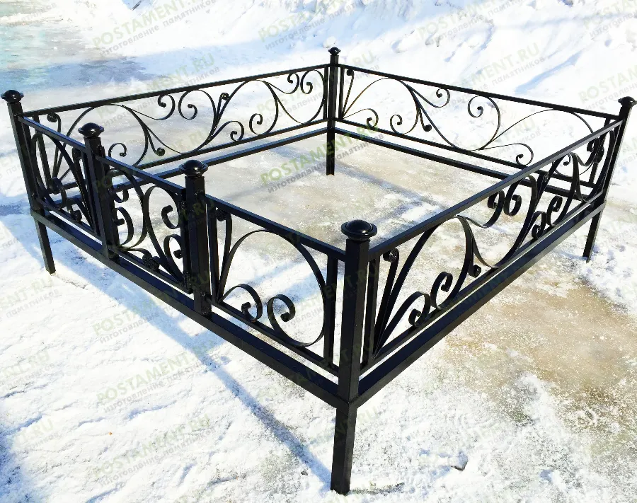 Кованая ограда на могилу 34003