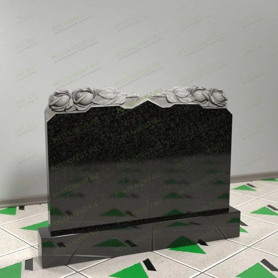 Памятник с розами 17656