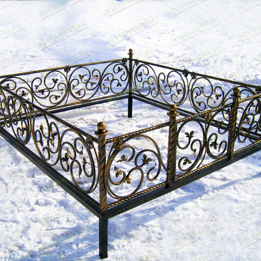 Кованая ограда элитная на могилу 34037