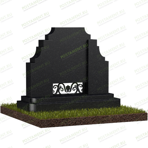 Памятник с декором из металла 18539