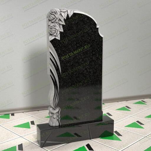 Памятник с розами и свечой 12643