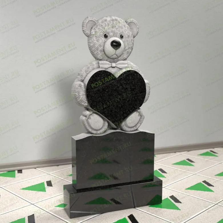 Памятник с мишкой детский 13301