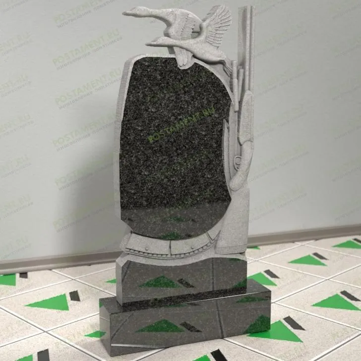 Памятник охотнику на могилу