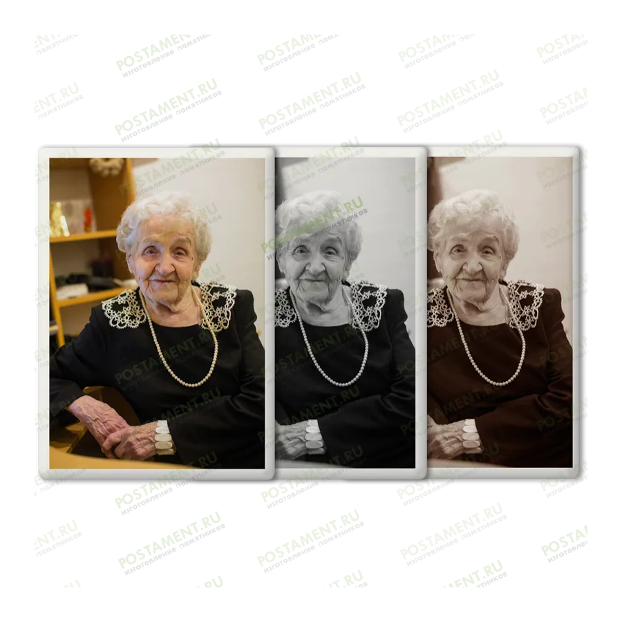 Фотокерамика прямоугольная на памятник 91825