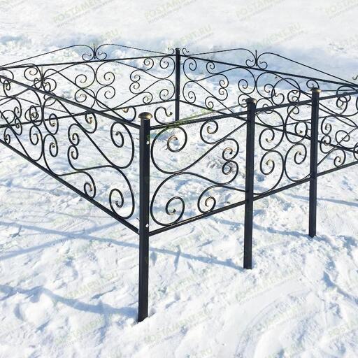 Кованая ограда на кладбище 34011