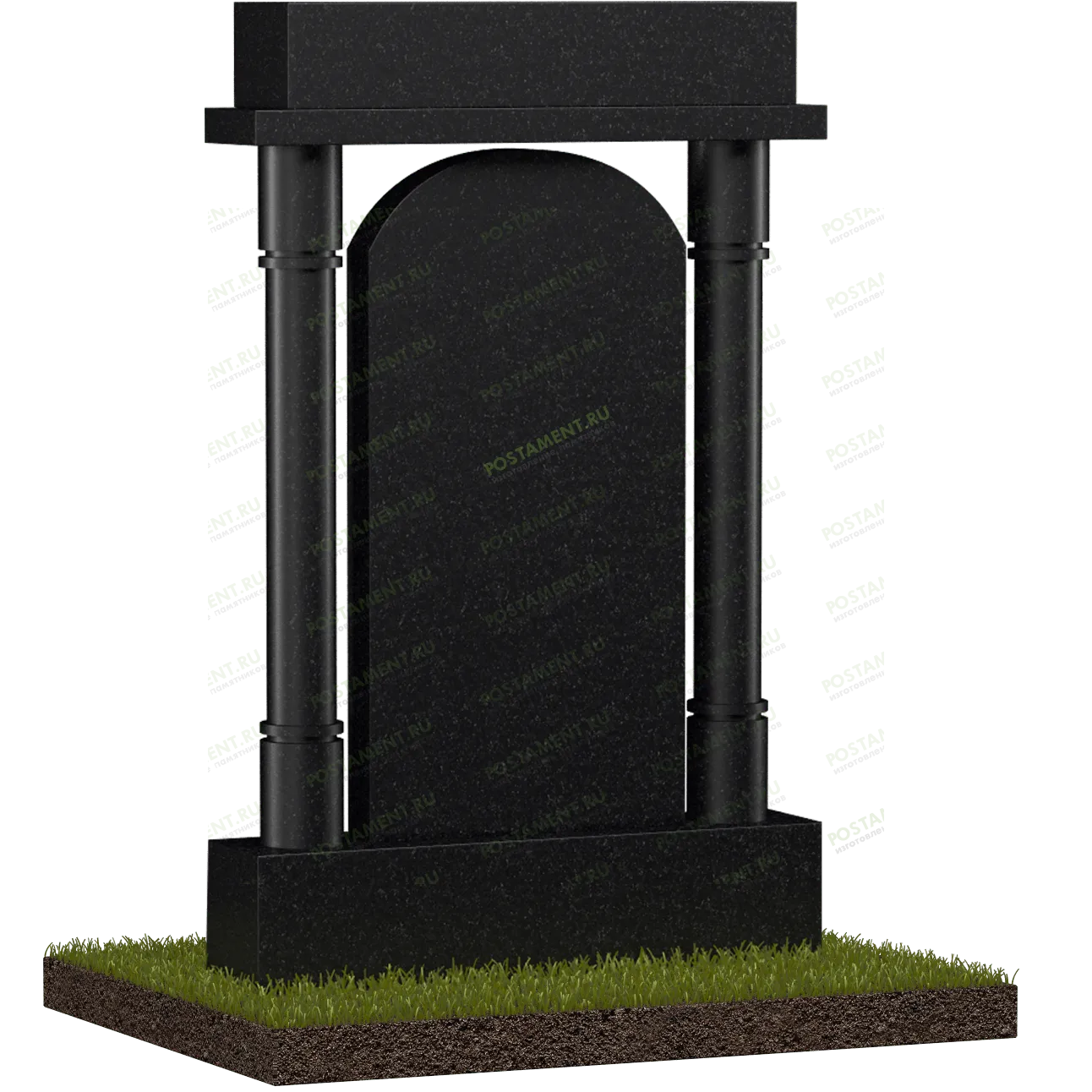 Памятник с колоннами и навершием