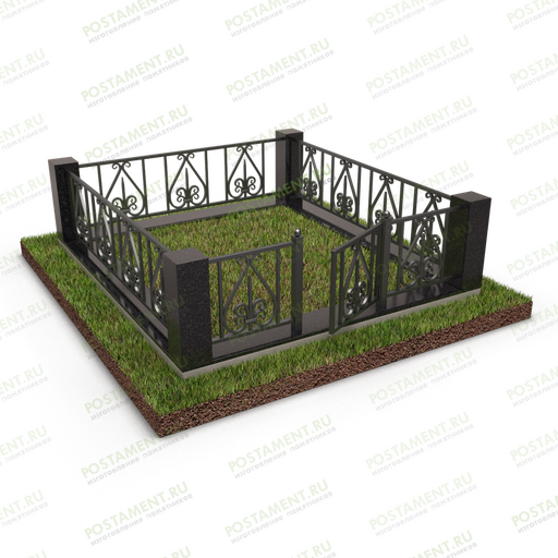Цоколь с высокой оградой 22157