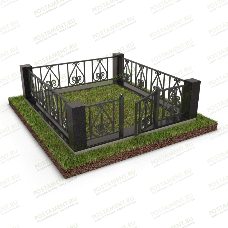 Цоколь с высокой оградой 22157