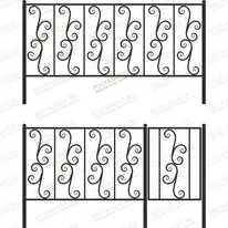 Ограда высокая 33007