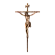 Крест с распятием бронзовый тонкий 82073