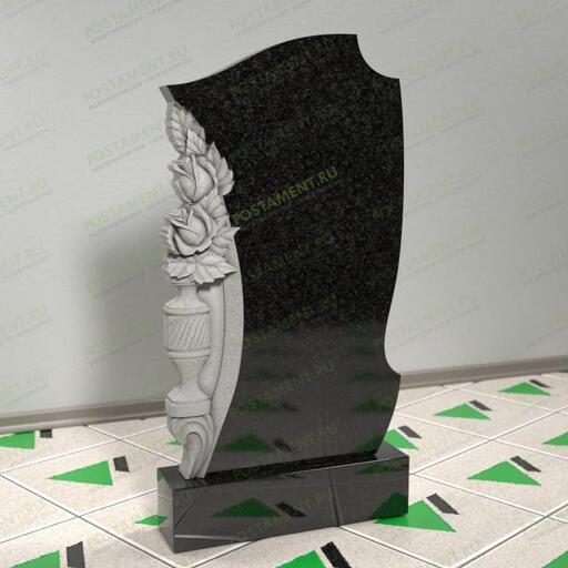 Памятник с резными розами 12667
