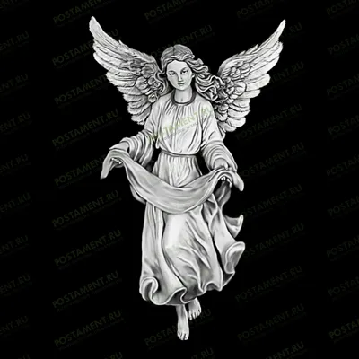 Парящий ангел с крыльями на памятник