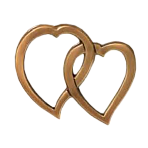 Два сердца из бронзы 82120