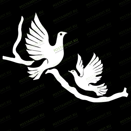  голуби на памятник ритуальный 91141