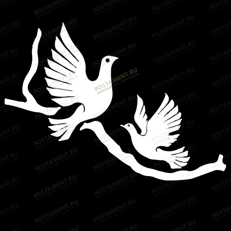  голуби на памятник ритуальный 91141