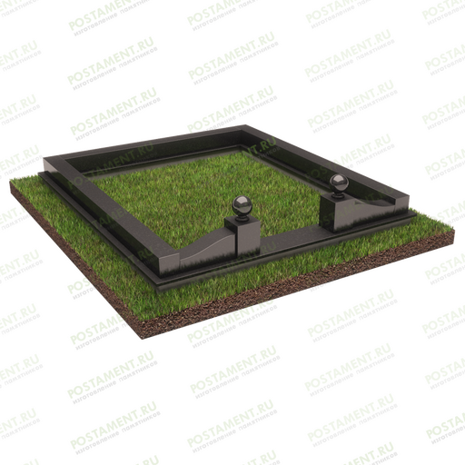 Ограда гранитная на могилу 22114