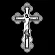 Крестик с Иисусом для гравировки на памятнике 93022