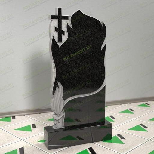 Памятник со свечой и крестом 13108