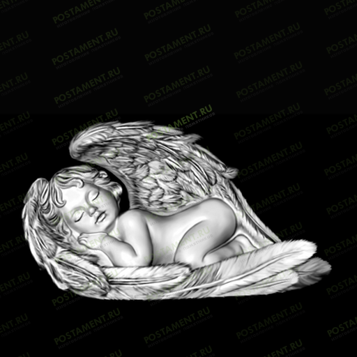 Спящий ангелок для гравировки на памятник