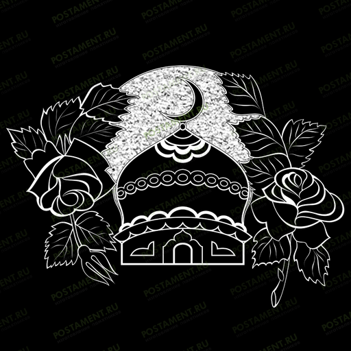 Изображение мечети на памятнике 97033