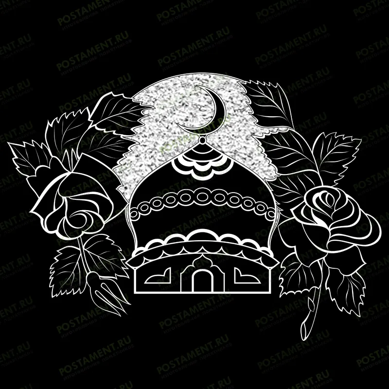 Изображение мечети на памятнике 97033