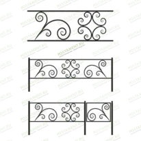 Ограда с коваными элементами 31005