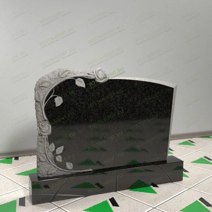 Семейный памятник с розами 17641
