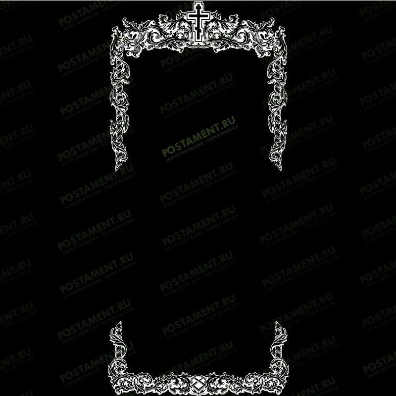 Рамка на памятник гравировка 91238