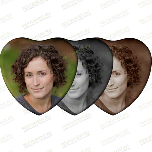 Керамика на памятник в форме сердца 91862