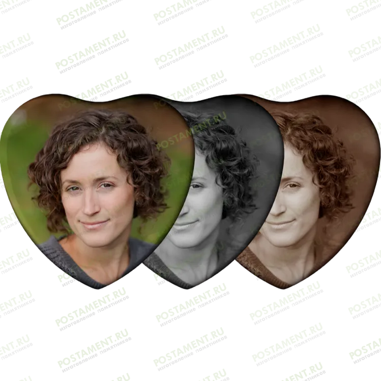 Керамика на памятник в форме сердца 91862