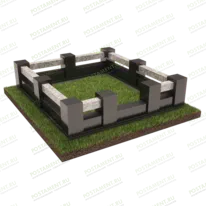 Цоколь на могилу составной 22140