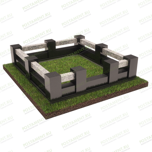 Цоколь на могилу составной 22140