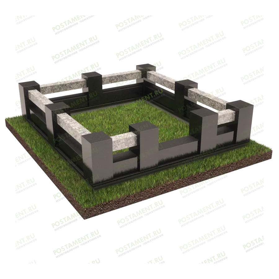Цоколь на могилу составной 22140