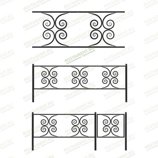 Декоративное ограждение на могилу 31002