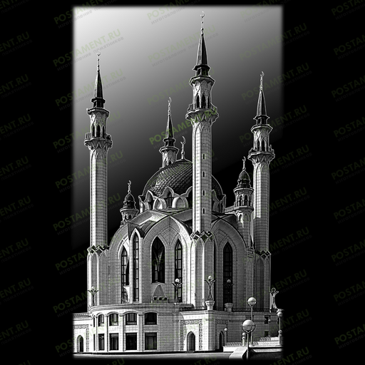 Рисунок мечети на памятник на кладбище 97036