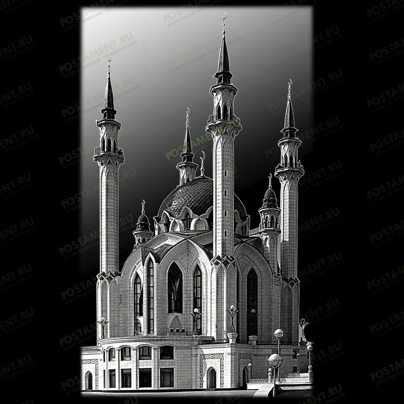 Рисунок мечети на памятник на кладбище 97036