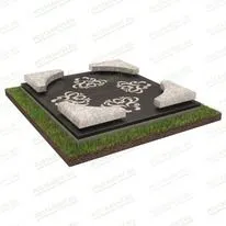 Угловой цоколь на могилу 22202