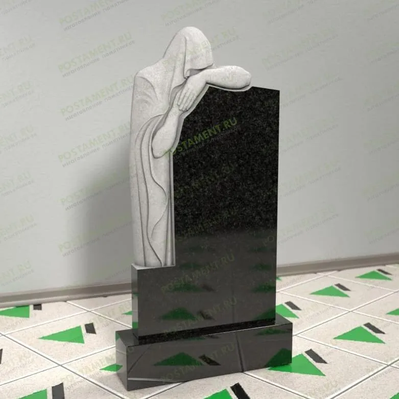 Памятник со скорбящей на могилу 13607