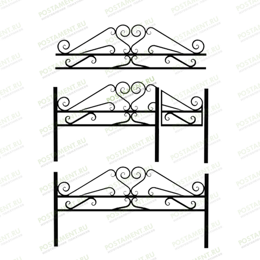 Кованая ограда на могилу 32020