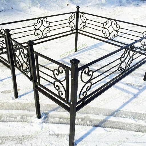 Кованое ограждение на могилу 34015