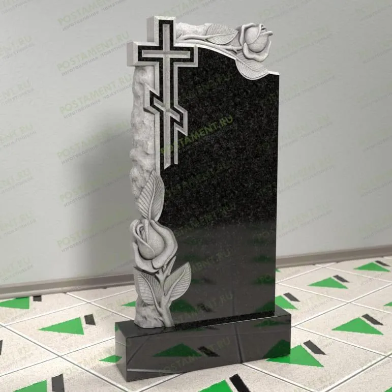 Надгробие с розами из гранита 12626