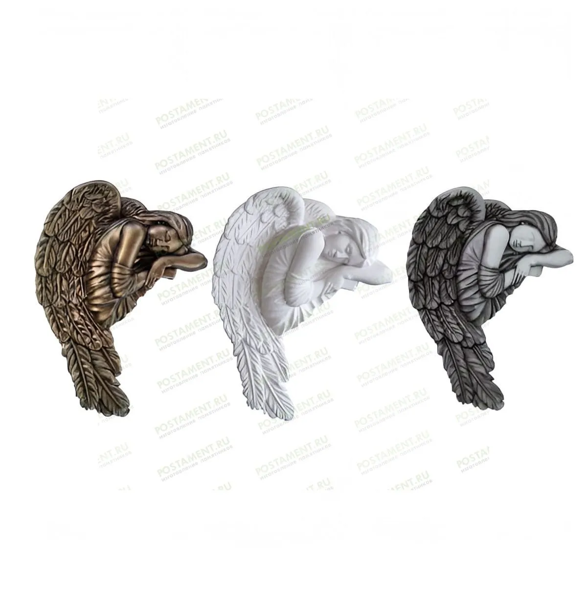 ангел барельеф на памятник белый акрил 82222
