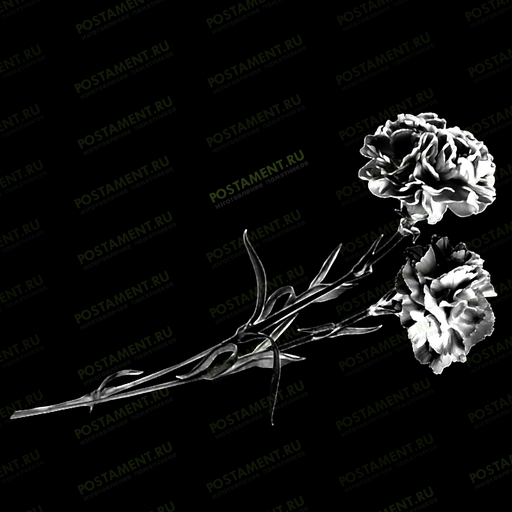 Две гвоздики на памятник на могилу 91024